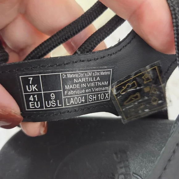 Dr. Martens Nartilla chunky flatform sandals black gladiator lace up size 9 - Picture 7 of 11